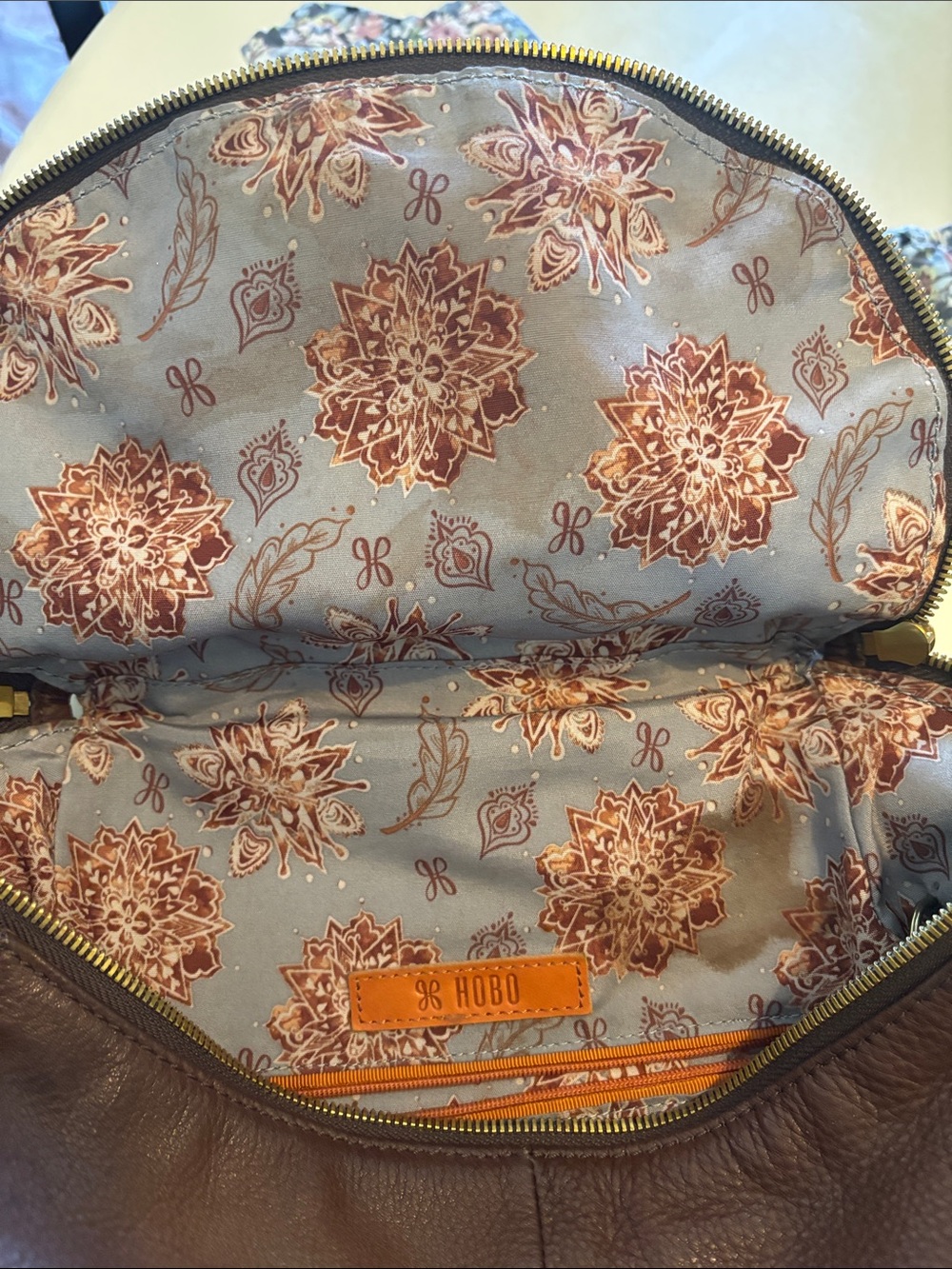 HOBO Chestnut Pebbled Leather Backpack Purse - Picture 3 of 6